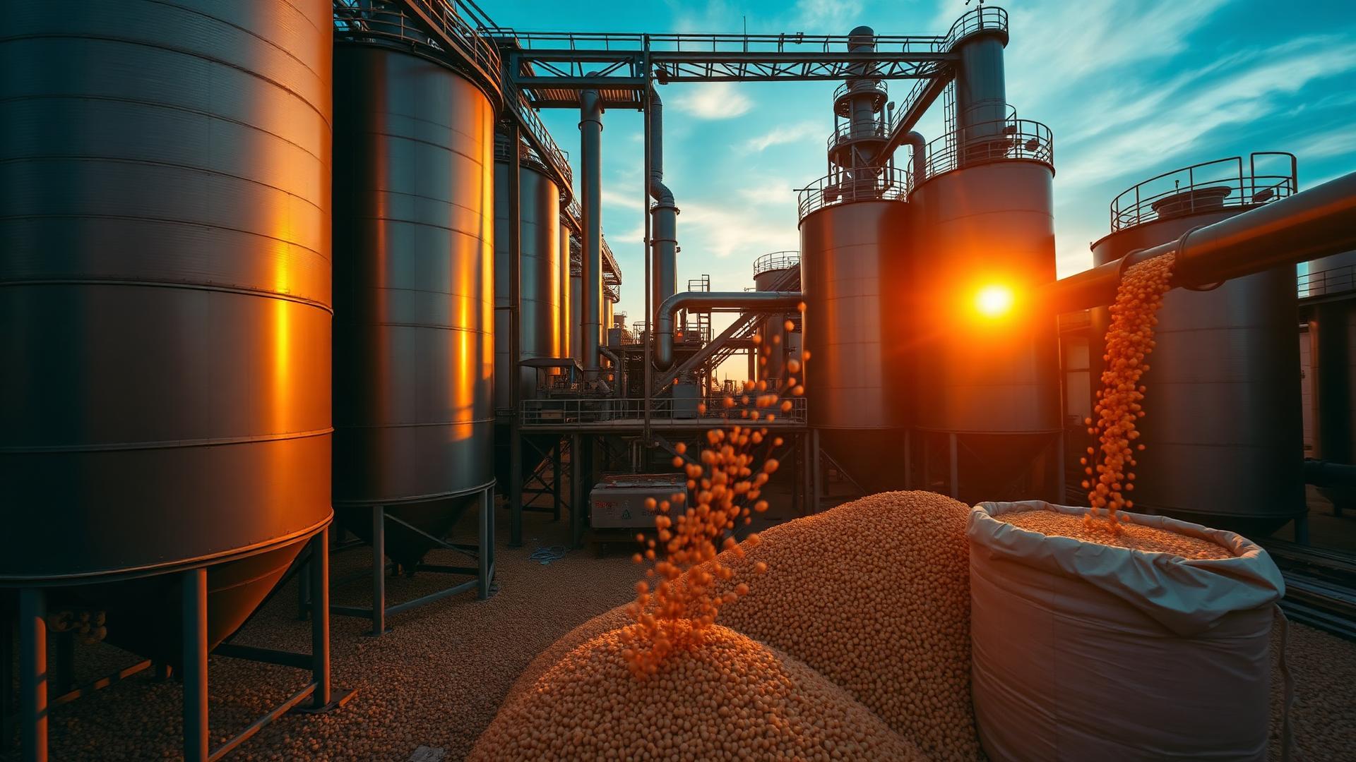 Wood pellet manufacturing facility